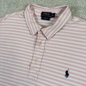 Polo Ralph Lauren‎ Shirt Men's White Pink Featherweight Mesh Polo Golf Mens XL